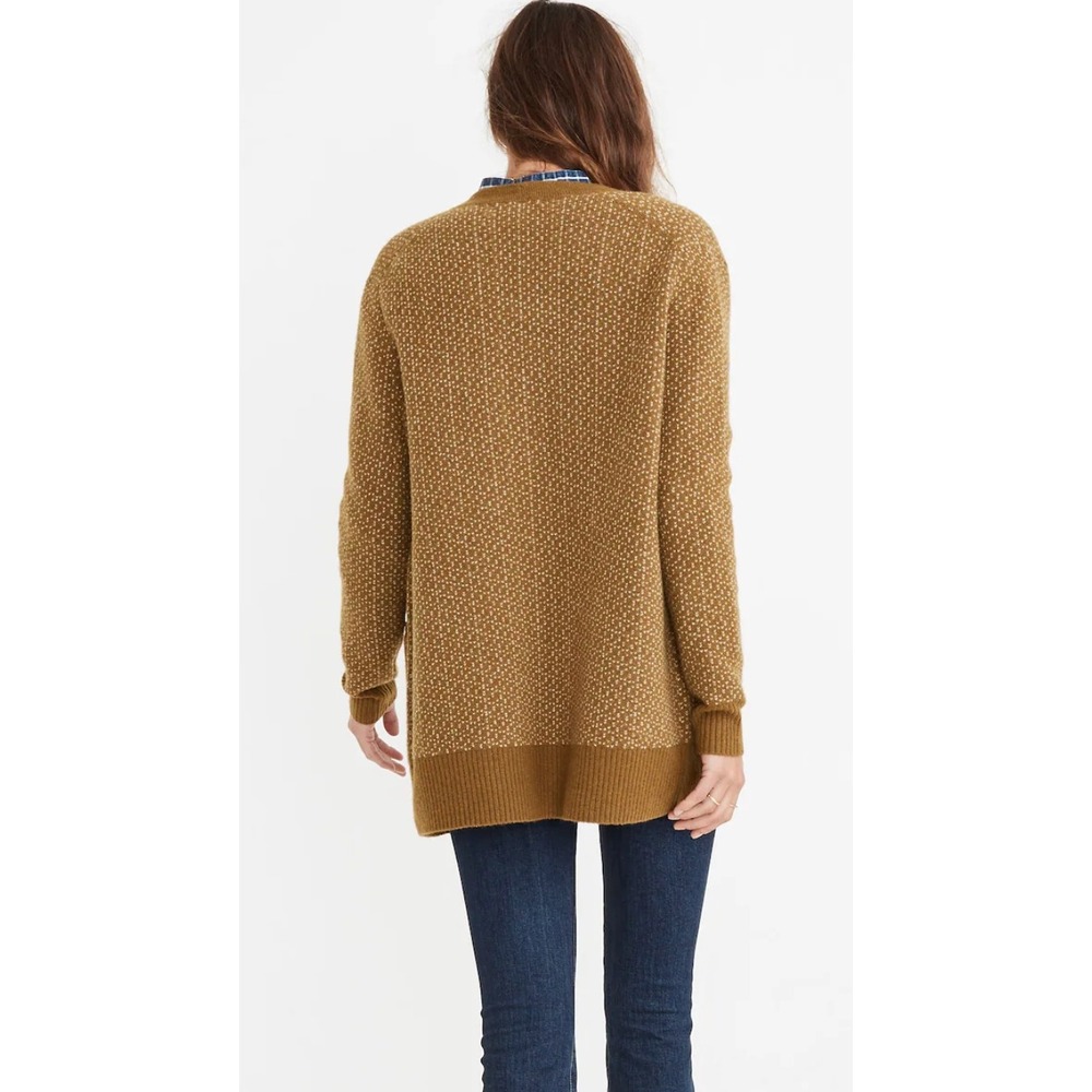 Madewell Mustard Oversized Cardigan Sweater Women's Small Cozy Knit - Picture 3 of 9
